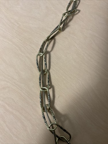 NICE! Vintage MCM Hollywood Regency Glass Chain Hanging Swag Plug In Lamp - Picture 2 of 11