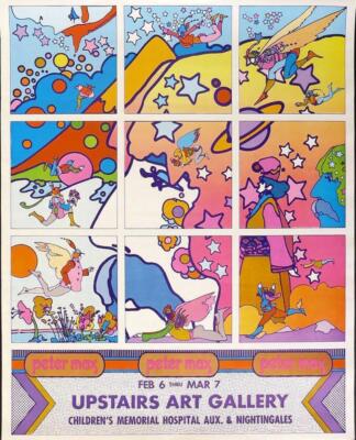Peter Max, Upstairs Art Gallery, London, Poster