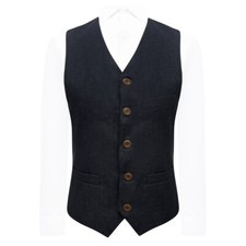 Highland Weave Deep Blue Waistcoat