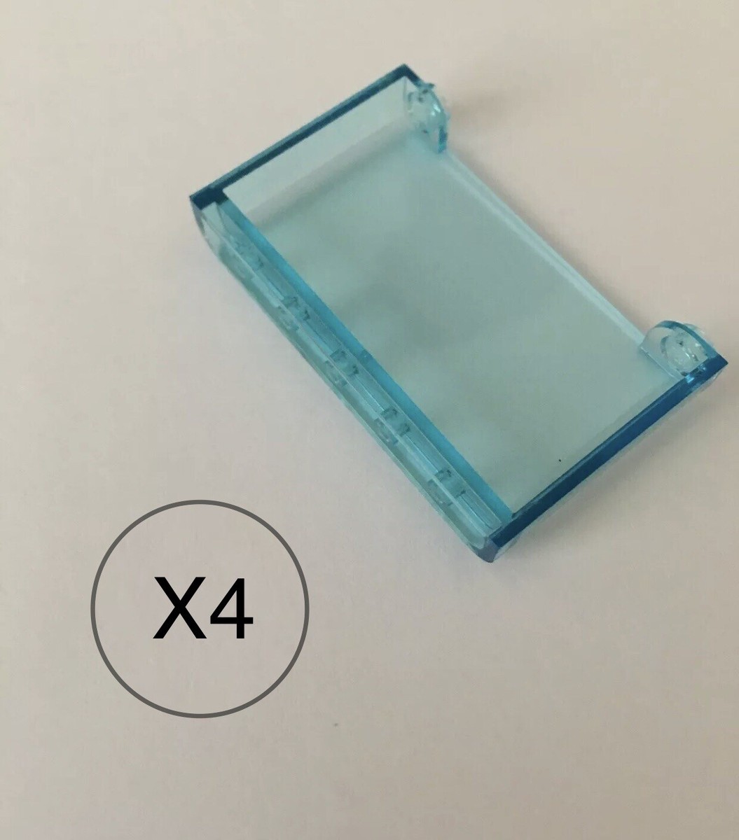 Lego 4 Pieces Trans-light blue Windscreen 1x6x3 / Truck Windshield