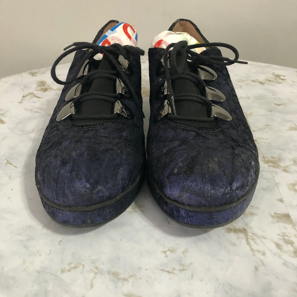 Naturalizer Liam Women s Size 7M Shoes Blue Black Lace Up Comfort