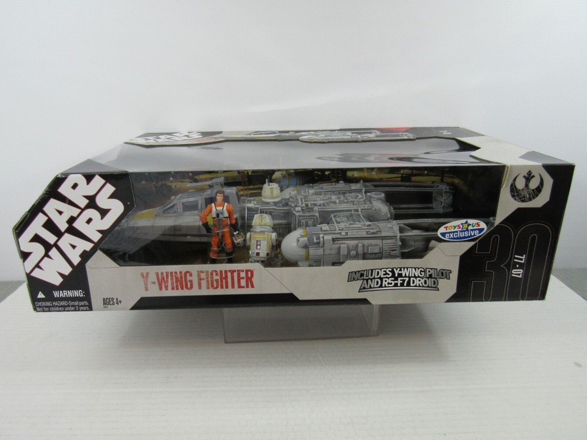 Star Wars Y-wing Fighter & Pilot　レア Star Wars Y-Wing Fighter w/ Pilot & R5-F7 30th Ann. Toys R Us