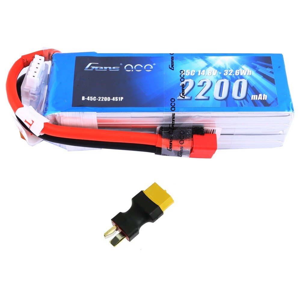 Tattu 4S Batterie Lipo 2200mAh 14.8V 45C Longue Version – XT60, Vol 5~8 Min Pour Drone 300mm Et FPV