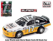 Auto World Super III 2008 Chevy Monte Carlo SS Stock Car Also Fits AW, AFX SC399