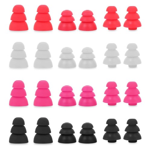6pcs New Replacement In-Ear Silicone Eartips Three Layer Earplug Earbuds Cover - Picture 1 of 16
