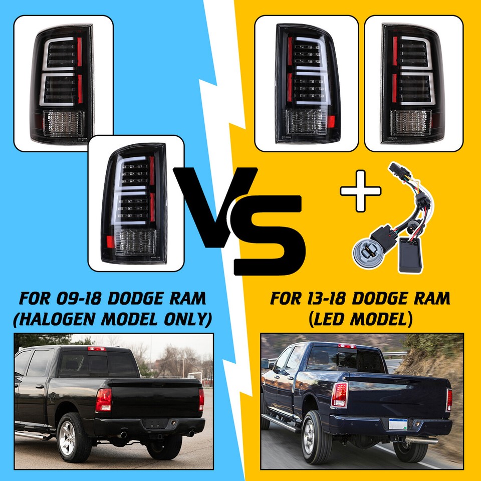 Rear LED Tail Lights Lamp Fit For 13-18 Ram 1500 2500 3500 Driver Passenger Side - Foto 11