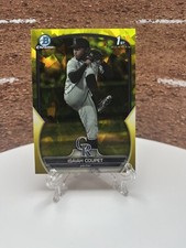 2023 1st Bowman Chrome Sapphire Yellow Refractor Isaiah Coupet RC #BDC-37 /75