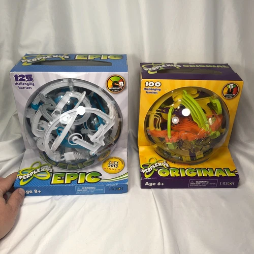 (2) PERPLEXUS EPIC & ORIGINAL Maze Game 225 Challenges PUZZLE BALL Globe SPHERE