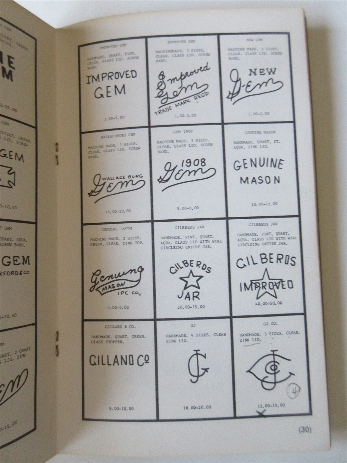 1,000 Fruit Jars by Bill Schroeder 1970 booklet