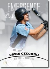 GAVIN CECCHINI 2012 Rize Rookie Blank Back EMERGENCE RC 1/1