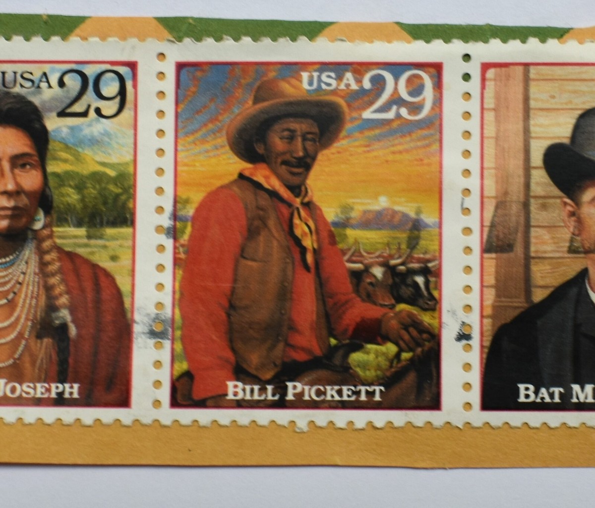切手29 Legends Of The West First Issue Bill Picket Error .29 Postage