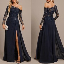One Shoulder Chiffon Lace Mother Of the Bride Dresses Evening Party Gowns