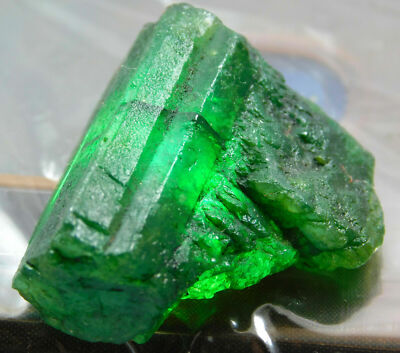 DYED Nice 53Ct Natural Translucent Green Colombian Emerald Rough Loose Gems
