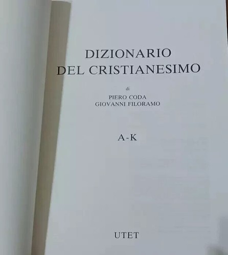 Piero Coda und Giovanni. Filoramo - Wörterbuch des Christentums, Utet Zwei Bände - Bild 4 von 6