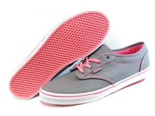 Girls Youth Kids Juniors Vans Atwood Textile Grey Pink White Sneakers Shoes