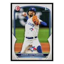 2023 Bowman Draft #BD-113 Juaron Watts-Brown Rookie Blue Jays Baseball Card