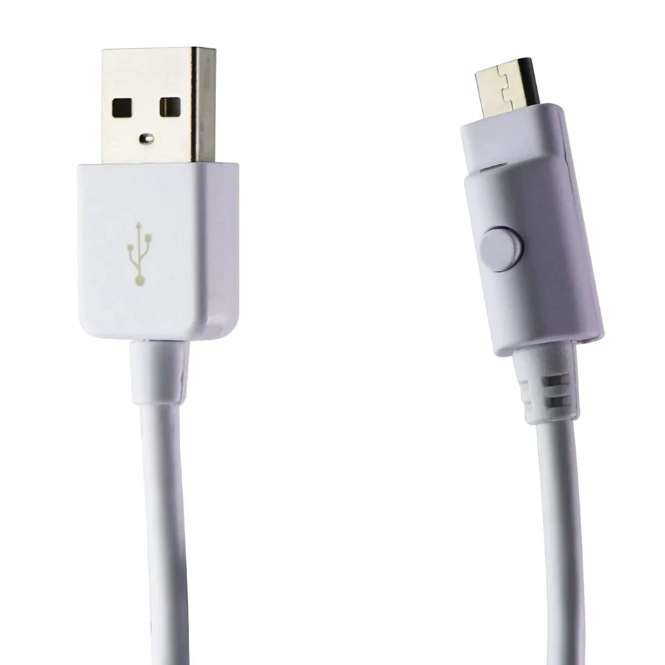 NEW Verizon 6FT White Charge Data Sync micro-USB Cable w/LED for Samsung LG HTC - Image 2 of 4