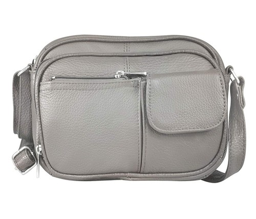 Vivoi Multi-Pocket Women Leather Cross Body Organizer Purse w/ Adjustable Strap
