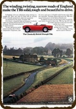 1974 TRIUMPH TR6 CONVERTIBLE CAR Vintage Look DECORATIVE REPLICA METAL SIGN