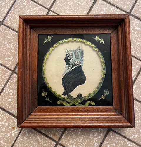 Exquisitely Detailed Antique Silhouette - Antique Watercolor Silhouette
