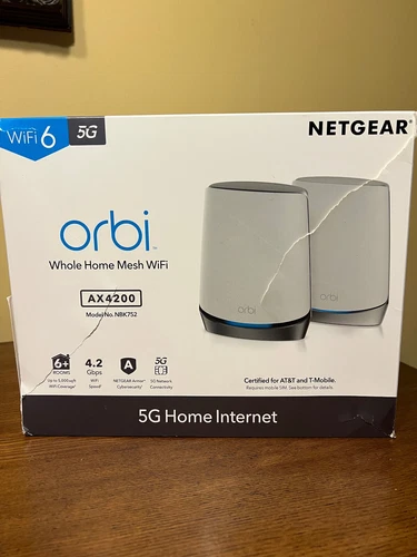 NETGEAR Orbi NBK752 4200 Mbps 2 Port 1000 Mbps Wireless Router - NBK752-100NAS
