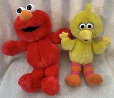 Vintage TYCO Talking Elmo Loves You Plush 1997 Tickle Me Big Bird 1996 Working