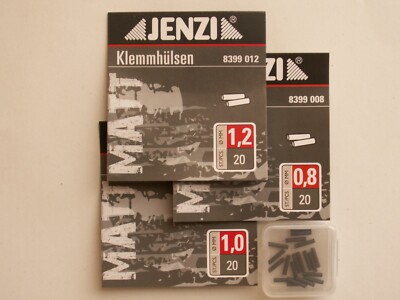 Jenzi Quetschhülsen Klemmhülsen 20 Stück 0,6-1,2mm Angelzubehör
