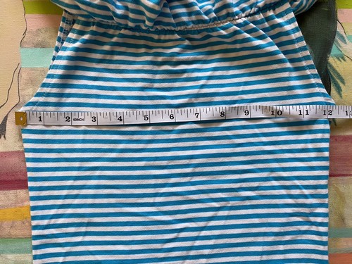 Cotton On Blue & White Horizontal Stripe Ruffle Off Shoulder Sailor Core Top - Picture 5 of 7