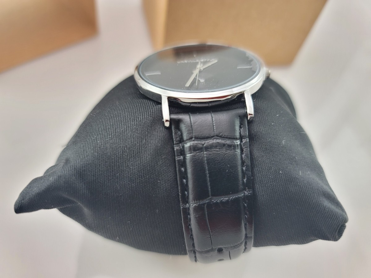 Unrvlld/Spply Minimalist Watch by ASOS, Black, 40mm case