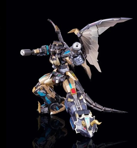 Flame Toys Go! Kara Kuri Combine Dino Megazord Power Rangers Negro Edición Limitada - Imagen 2 de 8
