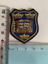 Oxford University Crest Bullion Wire Embroidered Badge SMALL
