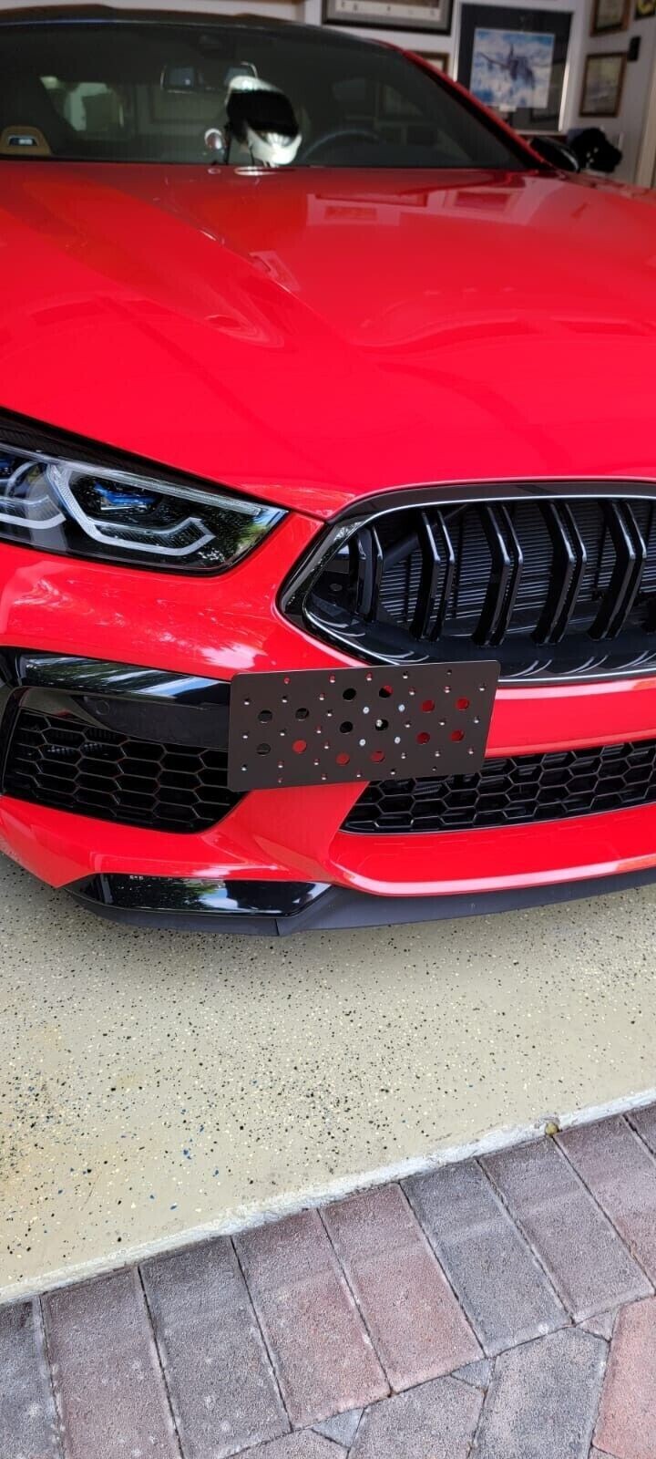 Front Bumper Tow Hook License Plate Mount Bracket Kit For BMW M8 2019