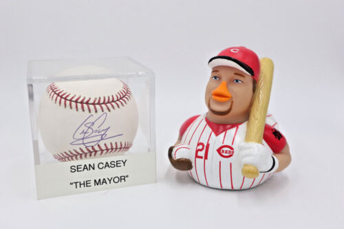 Sean Casey Autographed MLB Baseball and RUBBER DUCKY the mayor - Picture 1 of 4