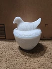 Avon Nesting Dove Candle Holder Milk Glass  W/ Half CANDLE Vintage 1970 5” Tall