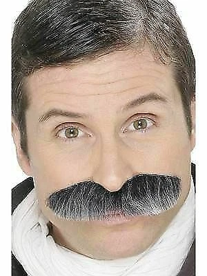Grey Moustache Costume Wigs & Facial Hair
