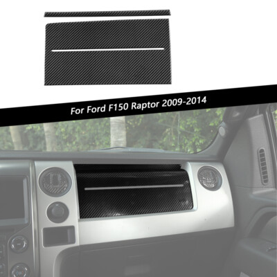 Real Carbon Fiber Dashboard Co-pilot Panel Trim Stickers for Ford F150 2009-2014