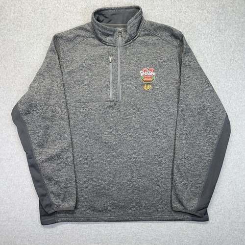 Chicago Blackhawks Winter Classic NHL Antigua Herren XL grau 1/4 Zip Wrigley Field - Bild 2 von 13