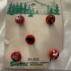 Sierra Vintage children Glass Animals Round Buttons Card Red Made in W Germany — photo 1