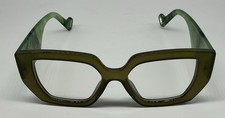 Thick Frame Oversized Olive Green Fashion Glasses Unisex