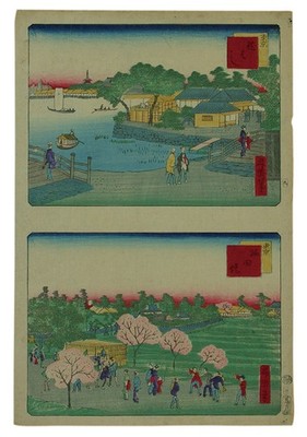 Nishiki-e Ukiyo-e Kashihashi Sumida Tsutsumi Artwork by Sho Sei