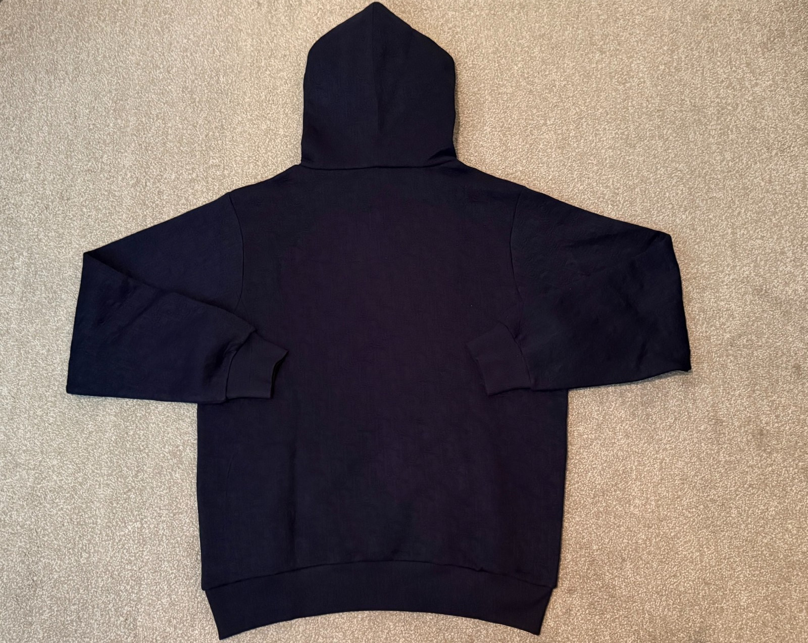 Dior Oblique Hooded Sweatshirt hoodie navy blue sz S image 2