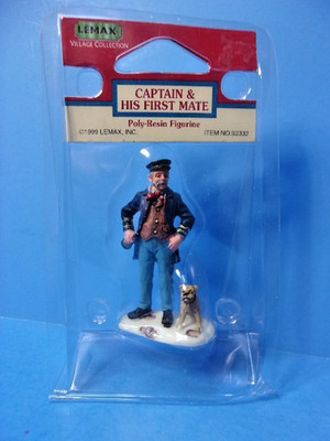 Lemax CAPTAIN & HIS FIRST MATE Figurine 1999 Christmas Village 92332 Retired Dog