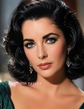 ELIZABETH TAYLOR #139 BEAUTIFULLY COLORIZED PHOTO 11 X 8.5 SHIPS FREE