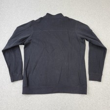 Columbia 1/4 Zip Pullover Mens Large Black Mock Neck Embroidery Sweatshirt