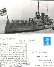 Vintage Postcard - German Battlecruiser SMS Von Der Tann Imperial Navy POSTED