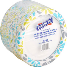 Printed Paper Plates 7 Inch 125 Pack Soakproof Disposable Party Plates Bulk Set