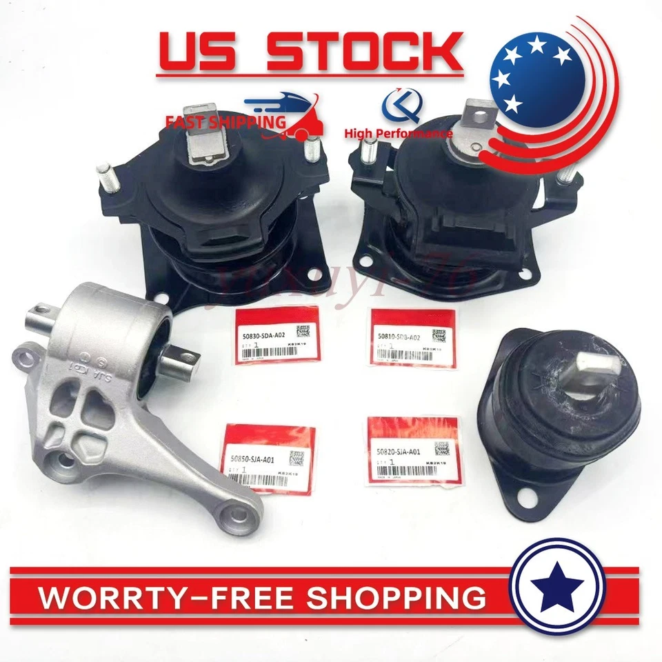OEM 4pcs for 2005-2008 Acura RL V6 3.5L MK195 Engine Motor & Transmission Mount Foto 3 de 4