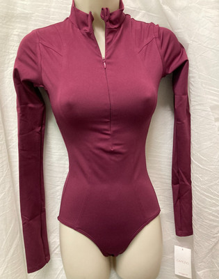  CAPEZIO A10913W Tech Encryption LONG SLEEVE  Front Zipper Leotard Shiraz