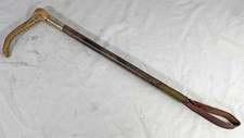SWAINE RIDING CROP - HUNTING  WHIP Circa 1900 - ANTIQUE HEAVY DUTY CROP -  fox g