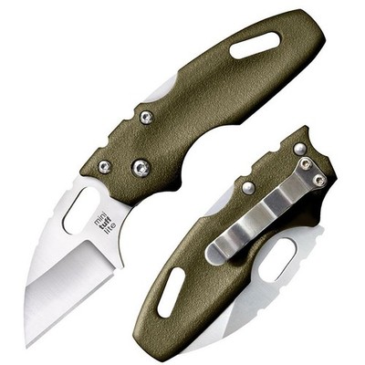 Cold Steel Mini Tuff Lite 2'' 4034SS Sheepsfoot Razor-Sharp Blade 3'' Griv-Ex O...